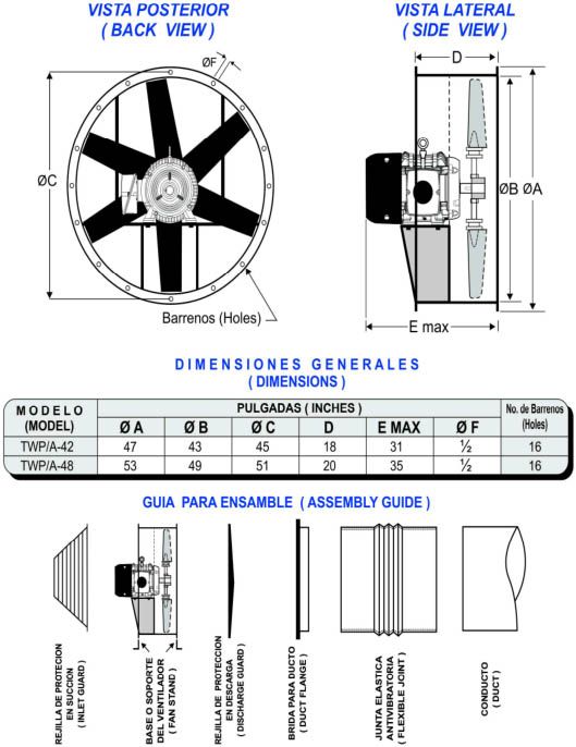 twp/a aero extractor inyector tubular