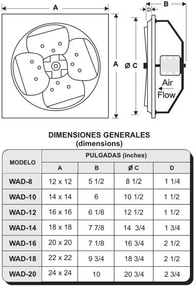 wad aero extractor inyector axial